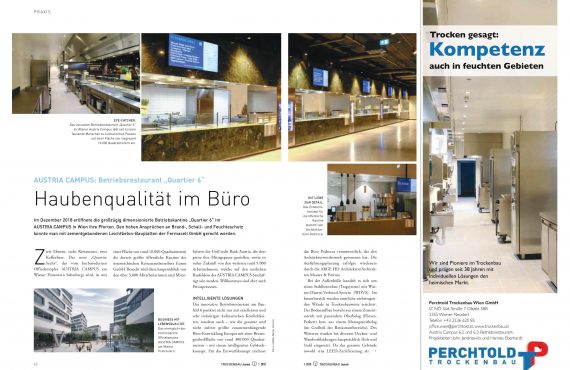 trockenbaujournal artikel austria campus wien